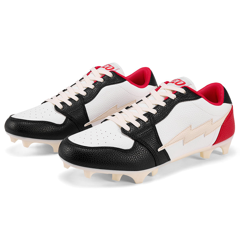 靴 enjoy football Enzo 01 Low Men's Football Cleats in Red & Off White