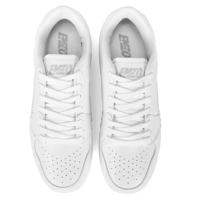Enzo 01 Low 'Platinum White' Youth/Kids Football Cleats in White