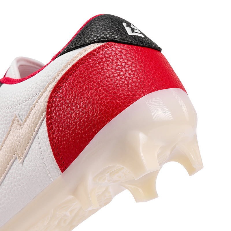 Enzo 01 Low Men's Football Cleats in Red & Off White
